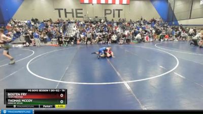 76 lbs Quarterfinal - Thomas McCoy, Sons Of Atlas vs Bosten Fry, Team Prestige