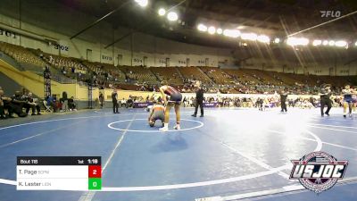 126 lbs Semifinal - Thunder Page, South Central Punisher Wrestling Club vs Kyler Lester, Lions Wrestling Academy