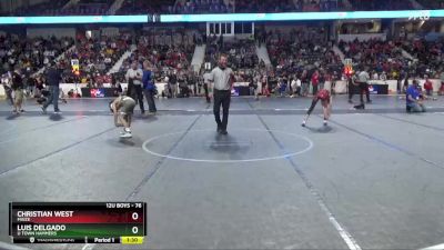 76 lbs Champ. Round 1 - Luis Delgado, U Town Hammers vs Christian West, Maize