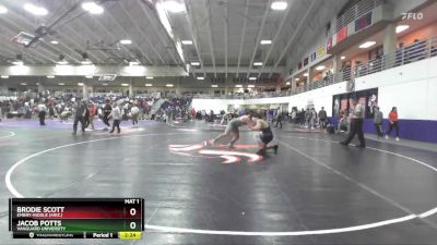 197 lbs Cons. Round 4 - Brodie Scott, Embry-Riddle (Ariz.) vs Jacob Potts, Vanguard University