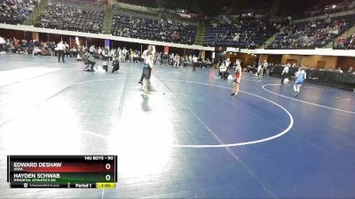 90 lbs Champ. Round 1 - Edward DeShaw, Iowa vs Hayden Schwab, Immortal Athletics WC
