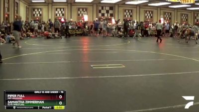 76 lbs Semifinal - Samantha Zimmerman, Elite Wrestling vs Piper Full, Mat Assassins