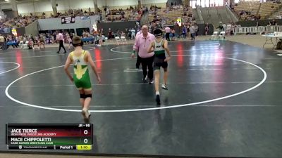 95 lbs Quarterfinal - Jace Tierce, Irish Pride Wrestling Academy vs Mace Chippoletti, Cane Nation Wrestling Club