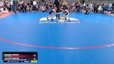 63 lbs Quarterfinal - Archer Markey, Washington vs Colton Marler, White River Hornets Wrestling Club