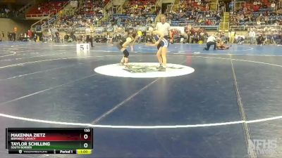 130 lbs Cons. Round 1 - Taylor Schilling, South Border vs MaKenna Zietz, Bismarck Legacy