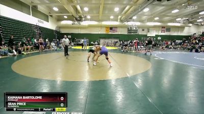 150 lbs 3rd Place Match - Kaimana Bartolome, Puyallup vs Sean Price, Klahowya