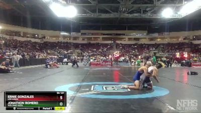 5A 121 lbs Quarterfinal - Jonathon Romero, Volcano Vista vs Ernie Gonzales, Los Lunas