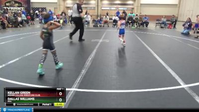 44 lbs Semifinal - Kellan Green, Higher Calling Wrestling Club vs Dallas Williams, MTC