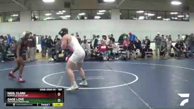 168 lbs Cons. Round 4 - Nigil Clark, Roseville Eagles WC vs Gage Love, Mattawan Wrestling