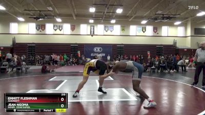 215 lbs Quarterfinal - Emmitt Fleshman, Alburnett vs Jean Ngoma, Xavier, Cedar Rapids