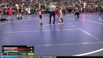 55 lbs Cons. Round 1 - Braxton Borer, Hawks WC Lincoln vs Adyran Noriega, Wrath