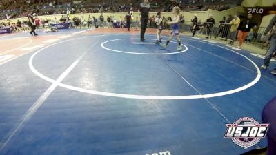 50 lbs Semifinal - EvieDale Arrington, Comanche Takedown Club vs Emersyn Edge, Piedmont