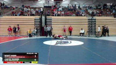 138 lbs Champ. Round 1 - Cortez Rhodes, Techie Wrestling Club vs Wyatt Mann, South Adams Gold Wrestling Clu