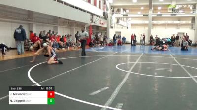 125 lbs Quarterfinal - Joey Melendez, UNC Unattached vs Nick Daggett, UNC-Pembroke