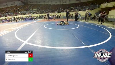 37 lbs Semifinal - Gunner Poeling, Duncan Demon Wrestling vs Zayden Rios, Panhandle RTC