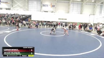 70 lbs Champ. Round 2 - Bryson Velasquez, Warrior Warehouse Wrestling vs Connor Ibowicz, Revolution Elite Wrestling