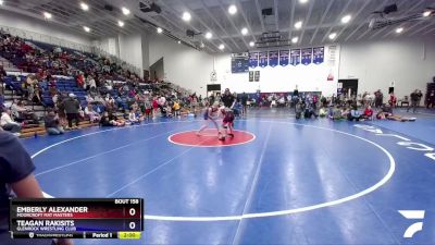 102-108 lbs Round 2 - Emberly Alexander, Moorcroft Mat Masters vs Teagan Rakisits, Glenrock Wrestling Club