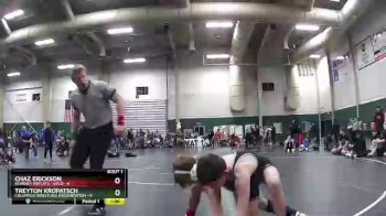 96 lbs Finals (2 Team) - Chaz Erickson, Kearney Matcats - Gold vs Treyton Kropatsch, Columbus Wrestling Organization