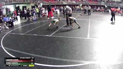 50 lbs Cons. Round 3 - Ryker Schultz, Wisner Rec Wrestling Club vs Luciano Lucius, Nebraska Elite Wrestling Club