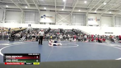 86 lbs Cons. Round 5 - Owen Brenchley, Club Not Listed vs Owen Kinley, Columbia Youth Wrestling Club