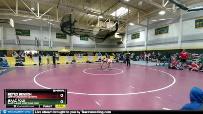 90 lbs Semifinal - Retro Benson, Lemmon/McIntosh Cowboys vs Isaac Folk, Dakota Boyz Wrestling Club