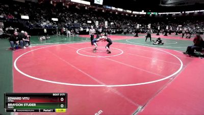 122 lbs Quarterfinal - Braydon Studer, MOH3 vs Edward Vitu, CPWA