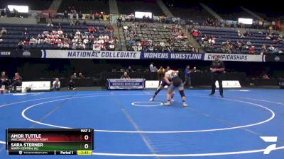 130 lbs Champ. Round 2 - Amor Tuttle, Wisconsin Stevens Point vs Sara Sterner, North Central (IL)