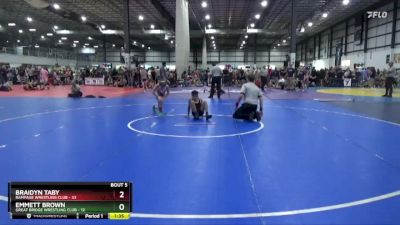 90 lbs Round 3 (4 Team) - Aiden Yarnell, RAMPAGE WRESTLING CLUB vs Hayden Vail, GREAT BRIDGE WRESTLING CLUB