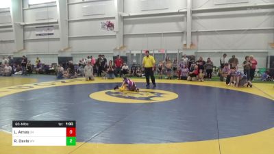 60-M lbs Round Of 16 - Lia Ames, OH vs River Davis, WV