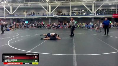 92 lbs Finals (2 Team) - Nicky Harris, Iron Horse vs Evan Cies, PA Alliance