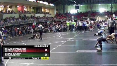 90 lbs Cons. Round 2 - Charlie Pankoke, Cenntinal Wrestling Club vs Briar Jochim, The Best Wrestler