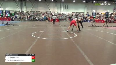 157 lbs Consi of 32 #2 - Adam Santoro, Cornell University vs Justin Staudenmayer, Brown University