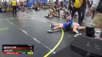 117 lbs Round 2 (6 Team) - Nicholas Card, Ares vs Emma Vice, Death Squad