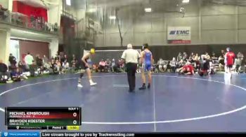 160 lbs Quarterfinals (8 Team) - Brayden Koester, Iowa Black vs Michael Kimbrough, Nebraska Silver