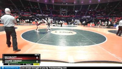 3A 220 lbs Quarterfinal - Cooper Caraway, Normal (Community) vs Kai Calcutt, Wilmette (Loyola Academy)