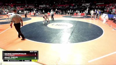 3A 120 lbs Cons. Round 3 - Brady Phelps, Schaumburg (H.S.) vs George Marinopoulos, Chicago (Marist)