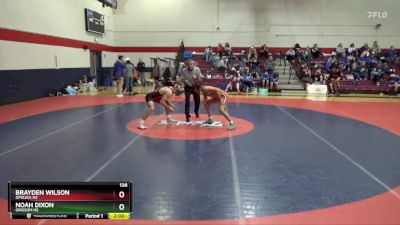 138 lbs Round 2 - Brayden Wilson, Opelika Hs vs Noah Dixon, Grissom Hs