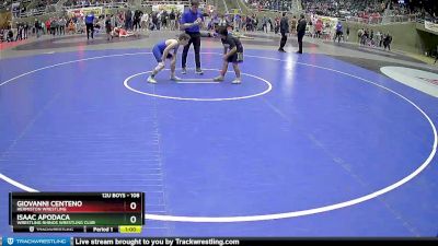 108 lbs Cons. Round 1 - Giovanni Centeno, Hermiston Wrestling vs Isaac Apodaca, Wrestling Rhinos Wrestling Club