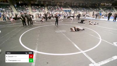 52 lbs Quarterfinal - Klasen Couch, Vian Wrestling Club vs Cade Thompson, BAWC