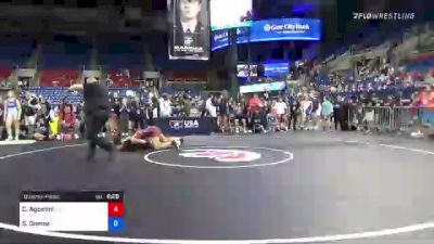 144 lbs Quarterfinal - Clarissa Agostini, Michigan vs Savannah Gomez, California