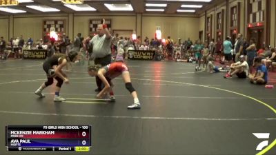 100 lbs Round 2 - McKenzie Markham, Pride WC vs Ava Paul, Misfits