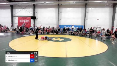 32 kg Quarterfinal - Averie Griffin, Michigan Rev Blue vs Savannah Phelan, Virginia Blue