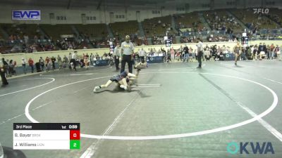 55 lbs 3rd Place - Bostyn Bayer, Broken Arrow Wrestling Club vs Judah Williams, Lions Wrestling Academy