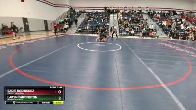 100 lbs Quarterfinal - Sadie Rodriguez, Frisco Memorial vs Lakyn Farrington, Norman North