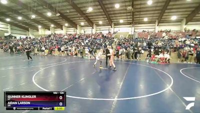 126 lbs Cons. Round 2 - Gunner Klingler, UT vs Aidan Larson, OR