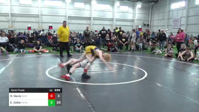 80 lbs Semifinal - Reed Davis, West Virginia Wild vs Eddie Zeller, Donahue Wrestling Academy