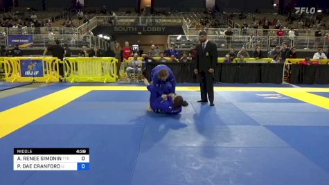 ALISHA RENEE SIMONIN vs PAYTON DAE CRANFORD 2024 Pan Jiu Jitsu IBJJF Championship