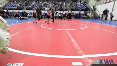 46 lbs Round Of 16 - Brady Cowett, Warner Eagles Youth Wrestling vs Harper Woolman, Pryor Tigers