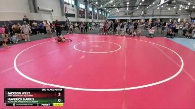 110 lbs 2nd Place Match - Jackson West, Apex Grappling Academy vs Maverick Harris, Warhawk Wrestling Academy