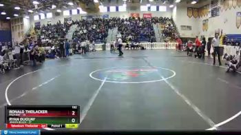 132 lbs Semifinals (8 Team) - Ronald Theilacker, Palm Bay vs Ryan Duguay, Jensen Beach